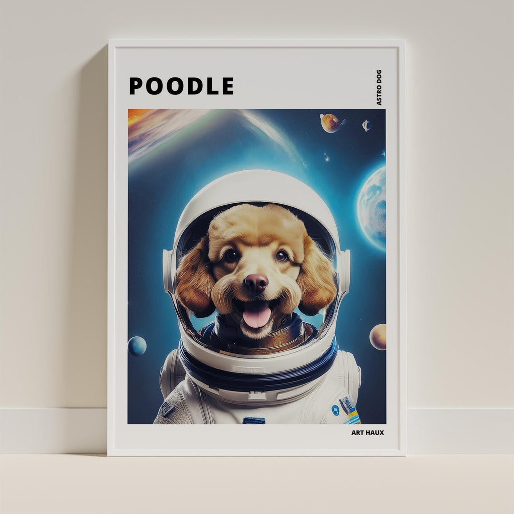 Poodle Astronaut Dog Series with Text Astro Dog image 9