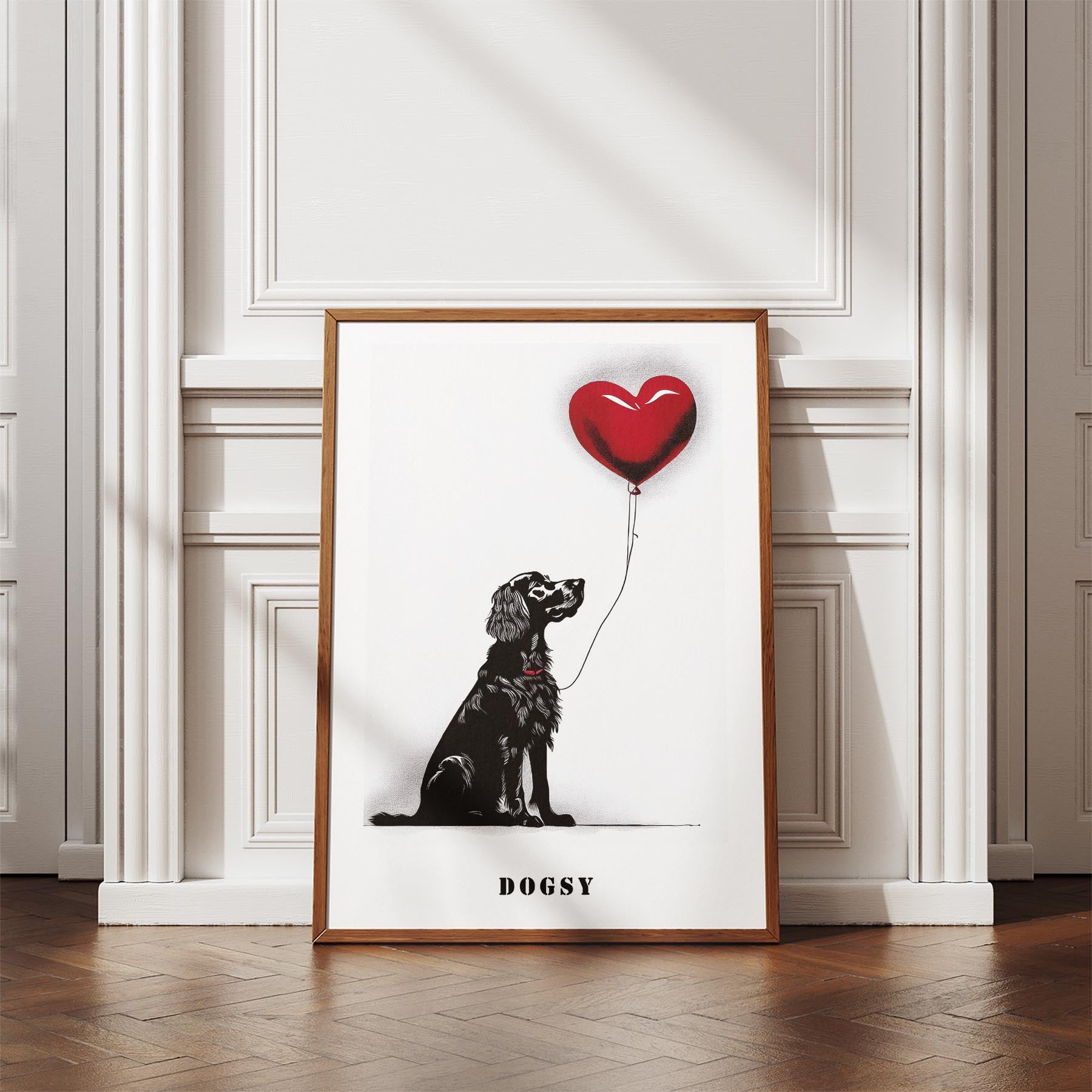 Irish Setter DOGSY Series inspired by the Art of Banksy with text Dogsy image 4
