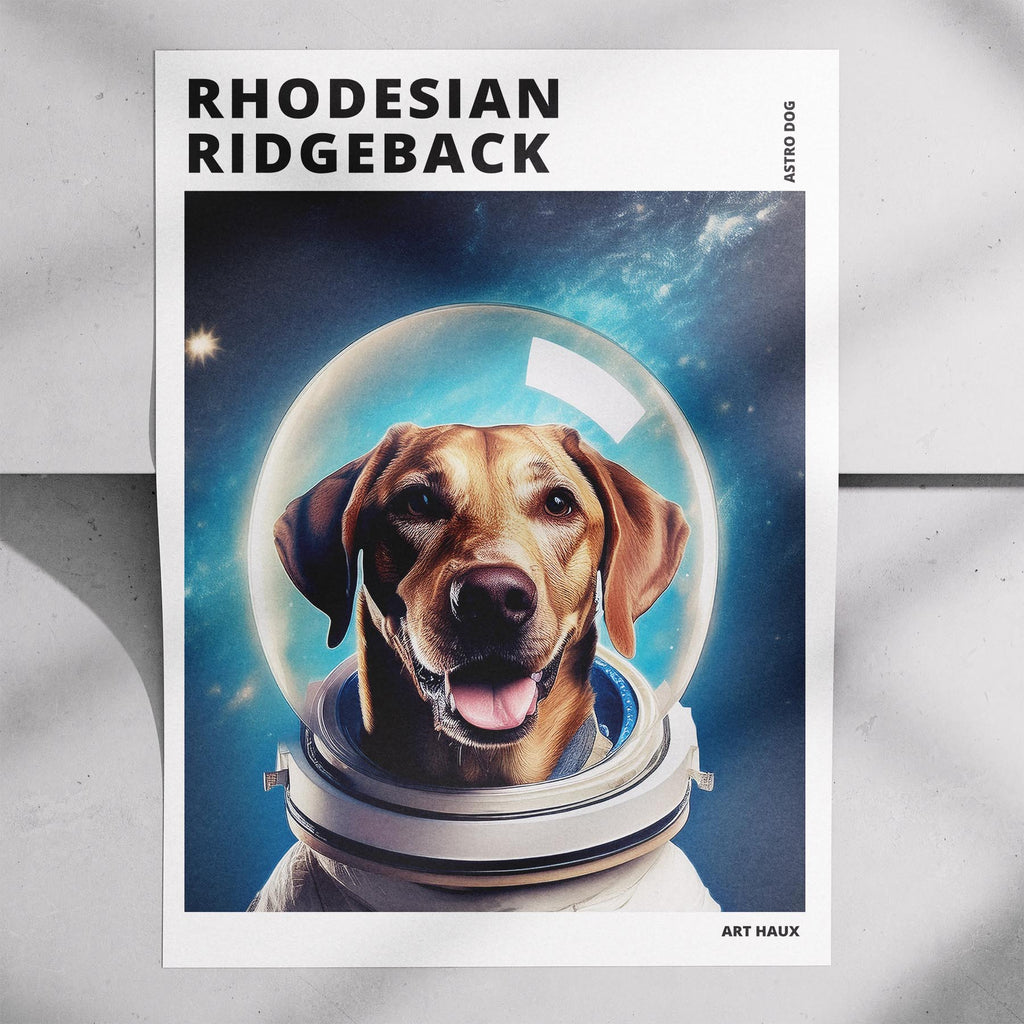 Rhoedesian Ridgeback Astronaut Dog Series with Text Astro Dog image 7