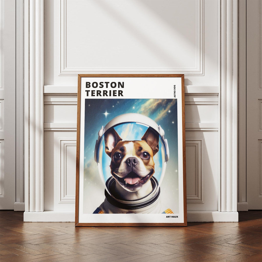 Boston Terrier Astronaut Dog Series with Text Astro Dog image 4