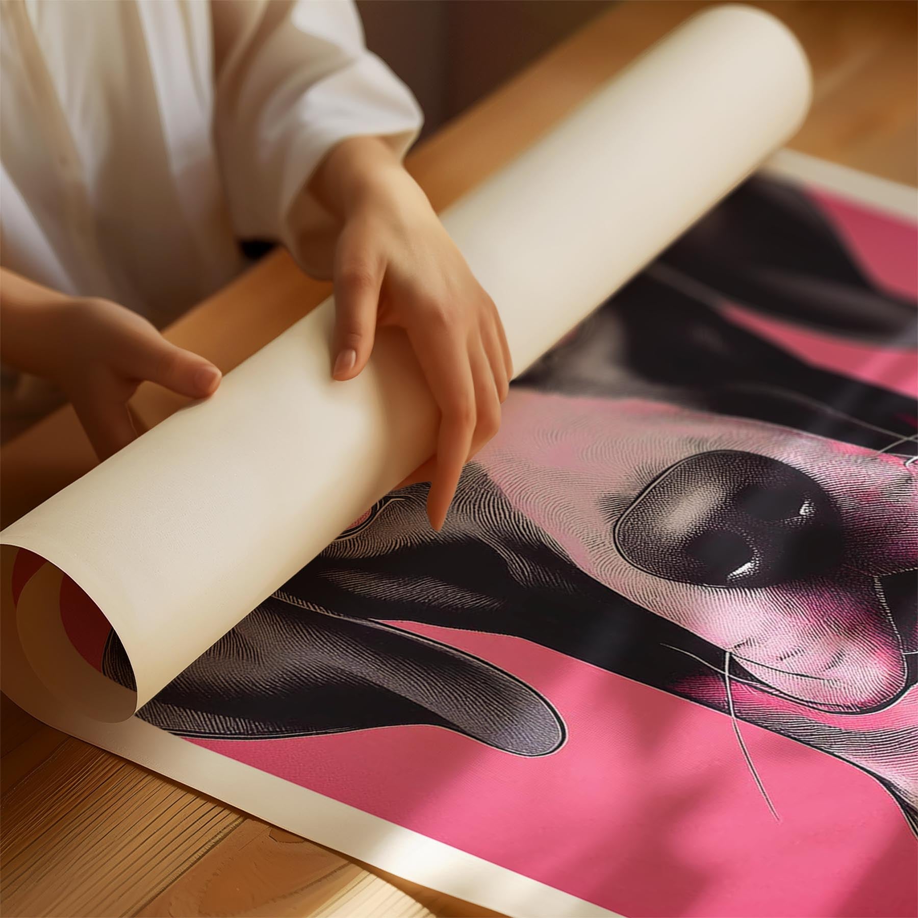 German Pointer Pink and Black Dog Series 1 image 1