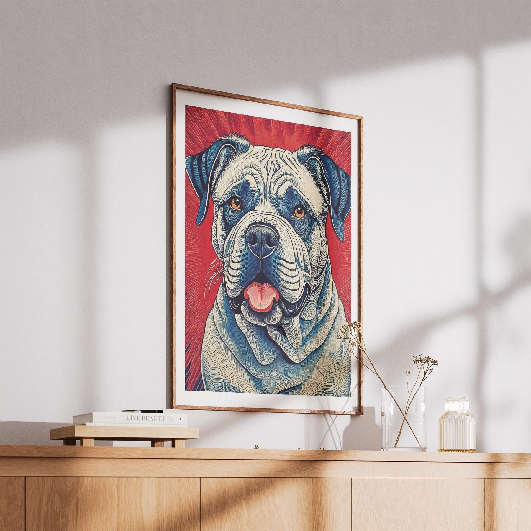 Bullmastiff Hokusai Japanese Inspired Dog Series image 5