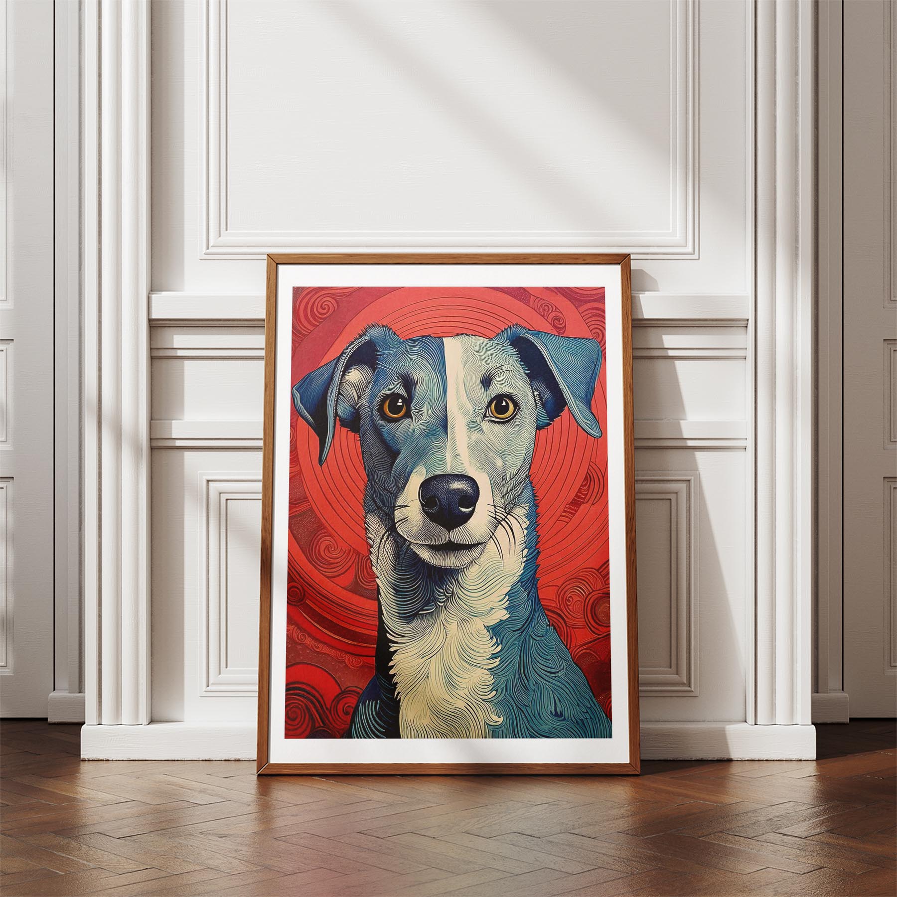 Greyhound Hokusai Japanese Inspired Dog Series image 4