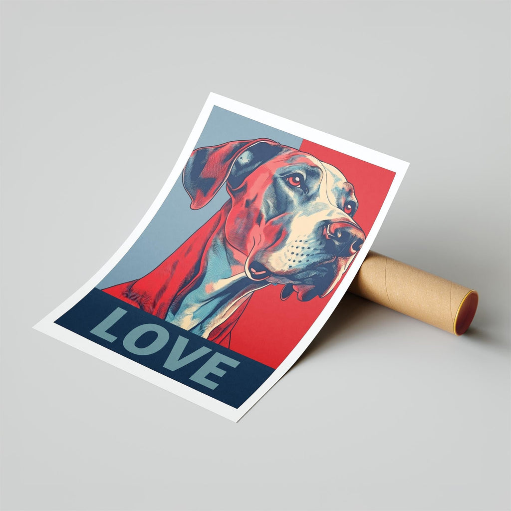 Great Dane LOVE Series Inspired by the Obama Poster image 6
