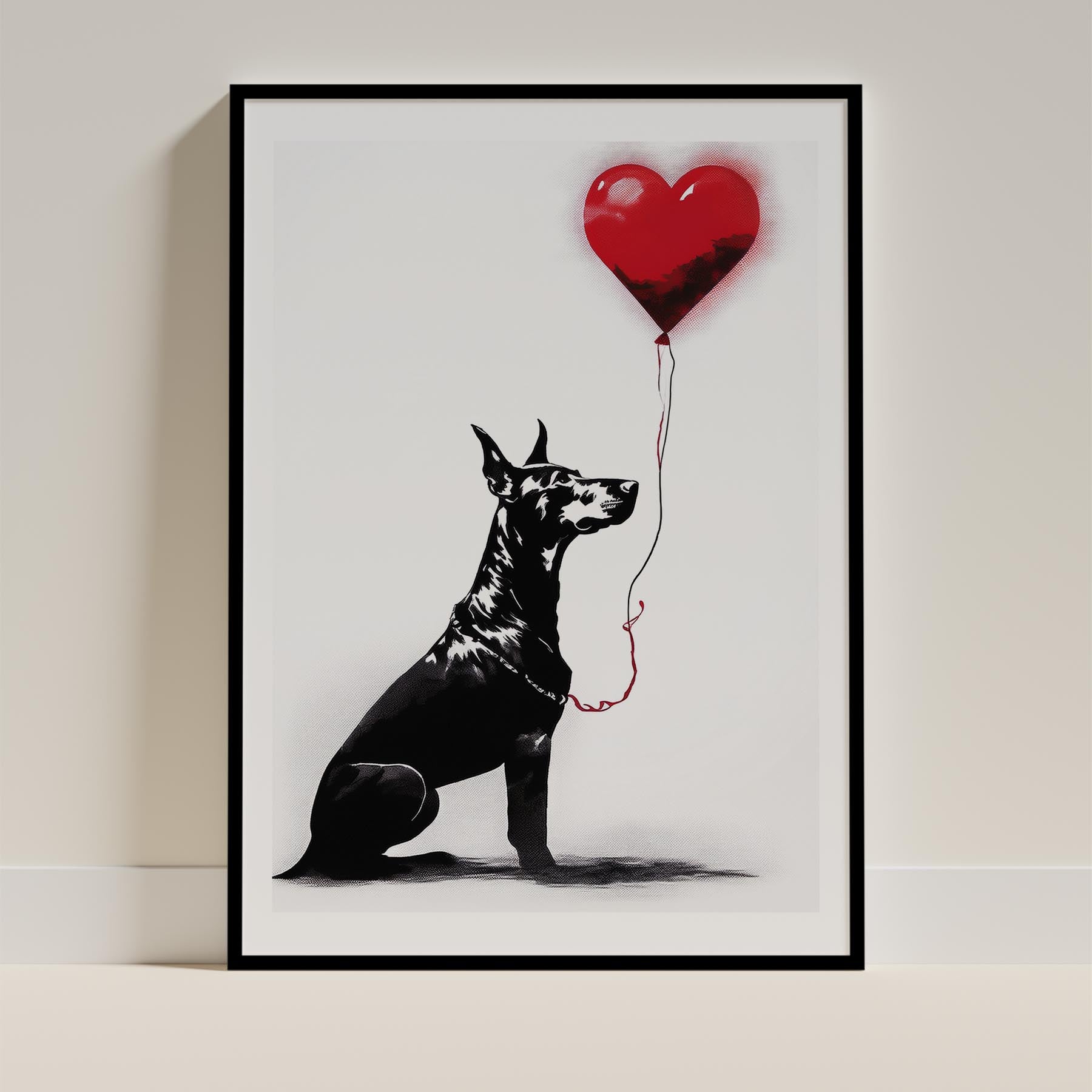 Doberman DOGSY Series inspired by the Art of Banksy image 0