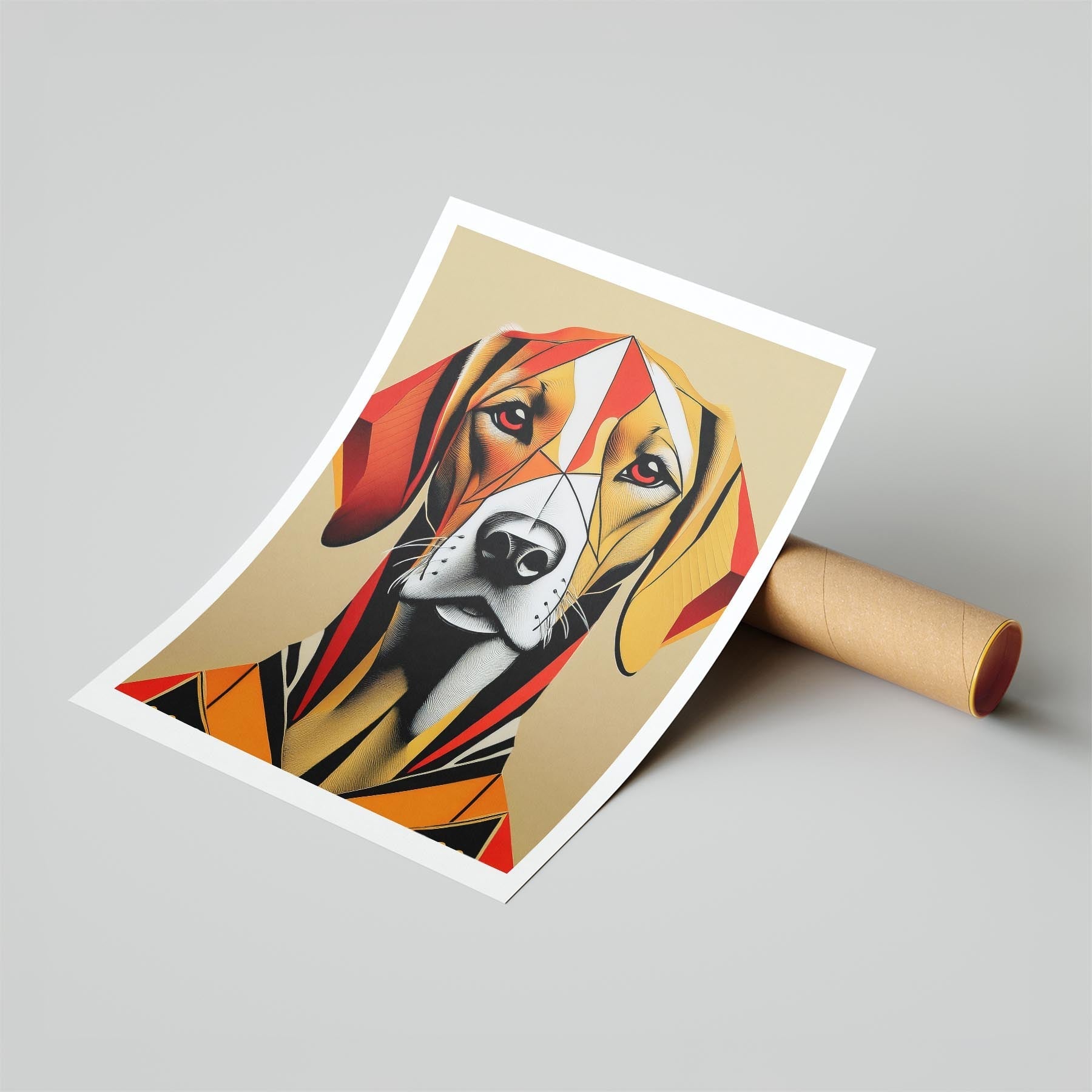 Hungarian Vizsla Geometric Orange Series image 6