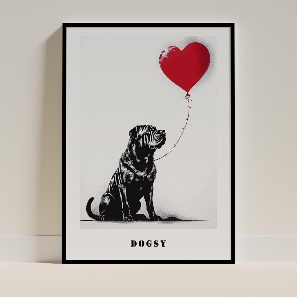 Shar Pei DOGSY Series inspired by the Art of Banksy with text Dogsy image 11
