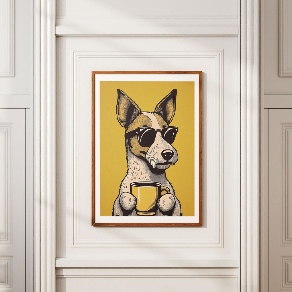 Fox Terrier Chillin Coffee Dog image 2