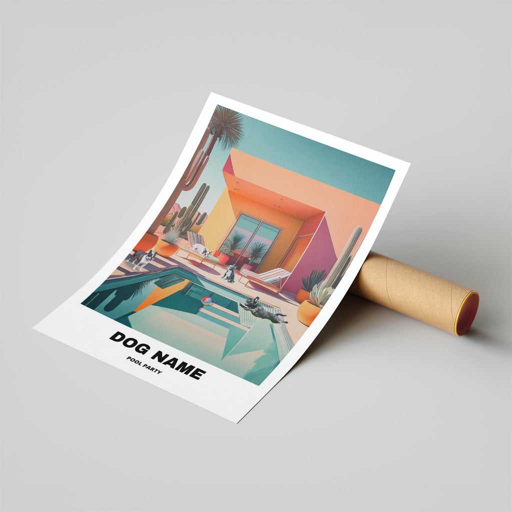 Boston Terrier Custom Pool Party WITH TEXT image 6