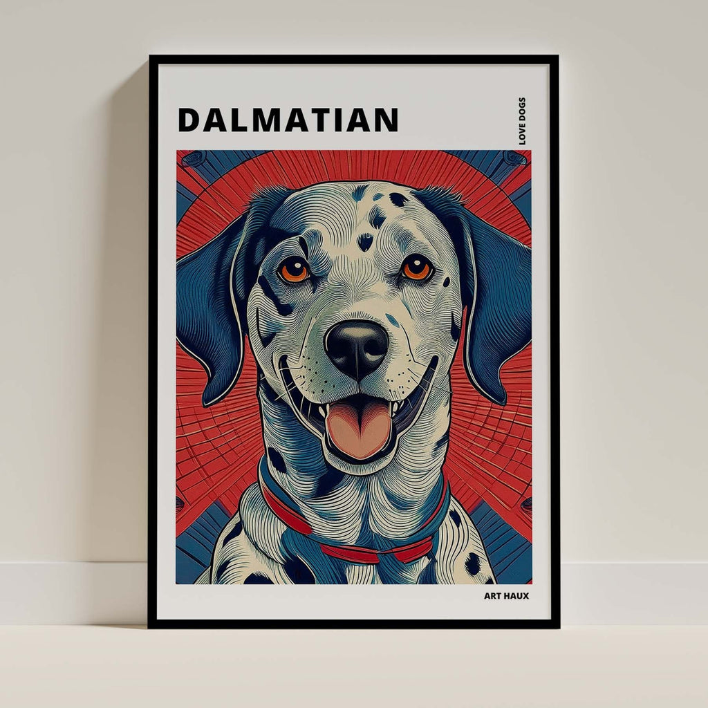 Dalmatian Hokusai Japanese Inspired Dog Series with Text image 0