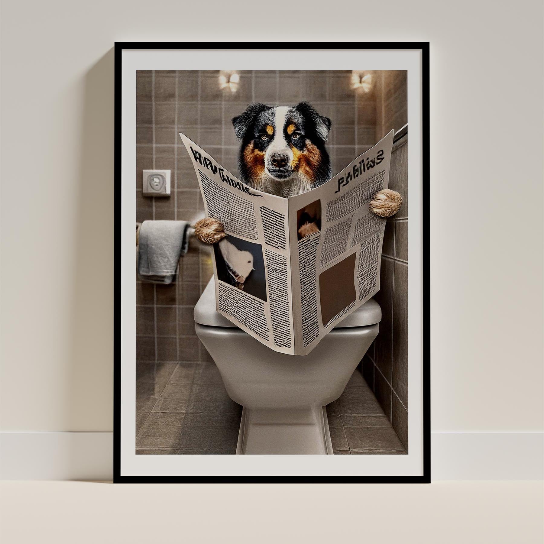 Australian Shepherd Toilet Humour Dog Series 2 image 0