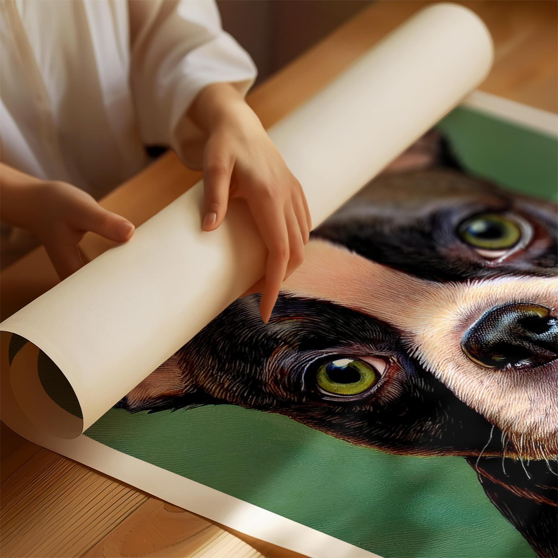 Boston Terrier Green Painted Series image 1