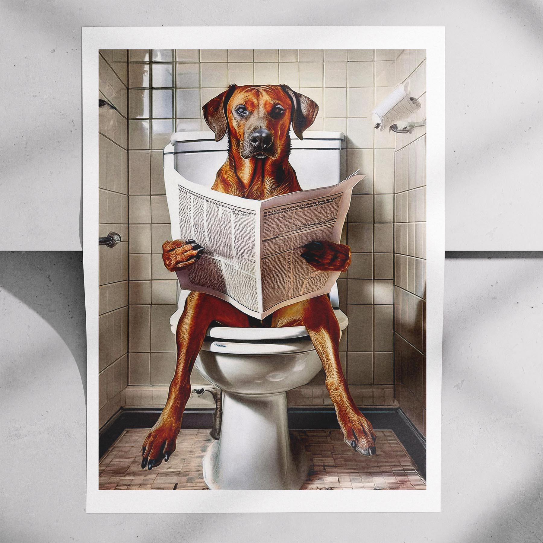 Rhoedesian Ridgeback Toilet Humour Dog Series image 7