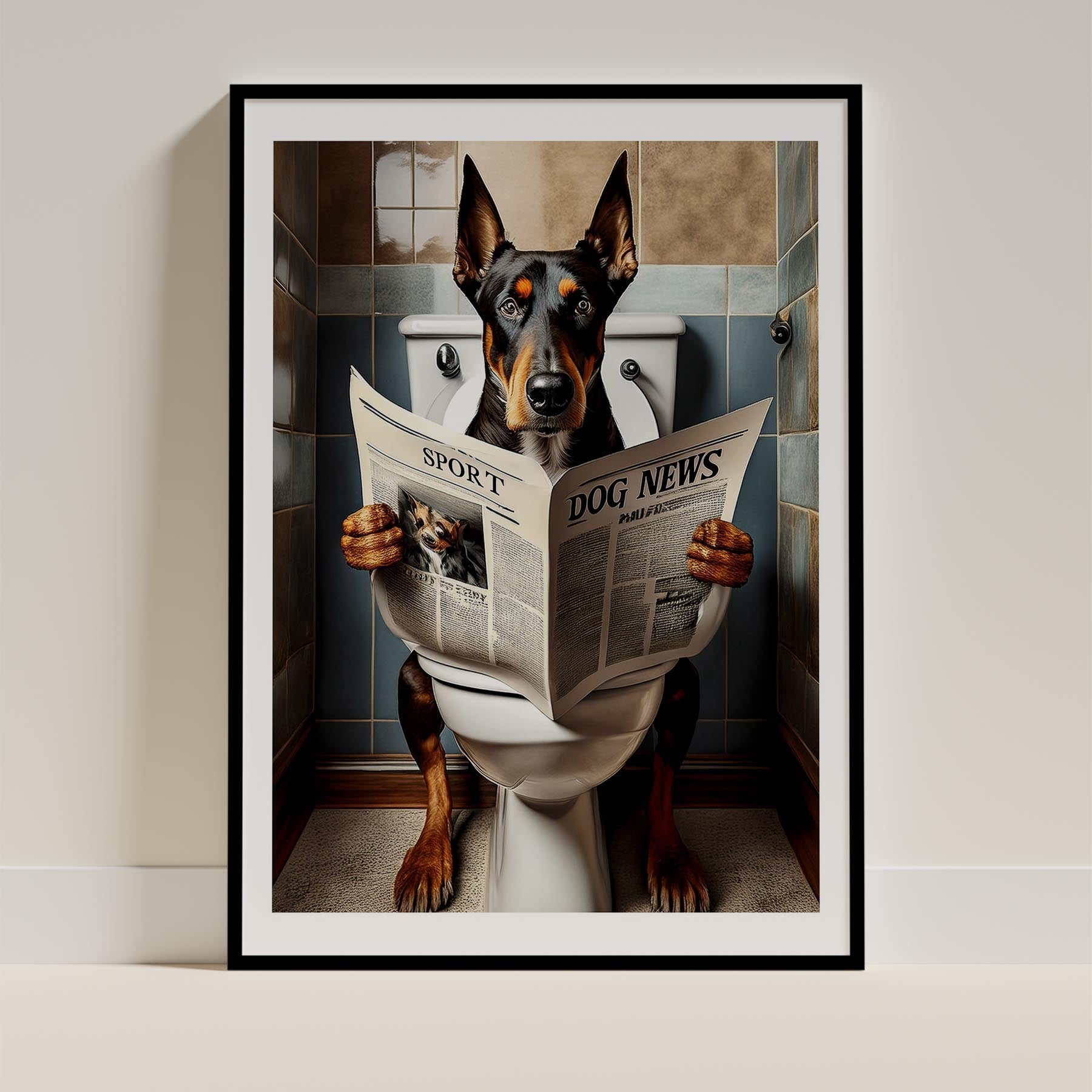 Dobermann Toilet Humour Dog Series 1 image 0