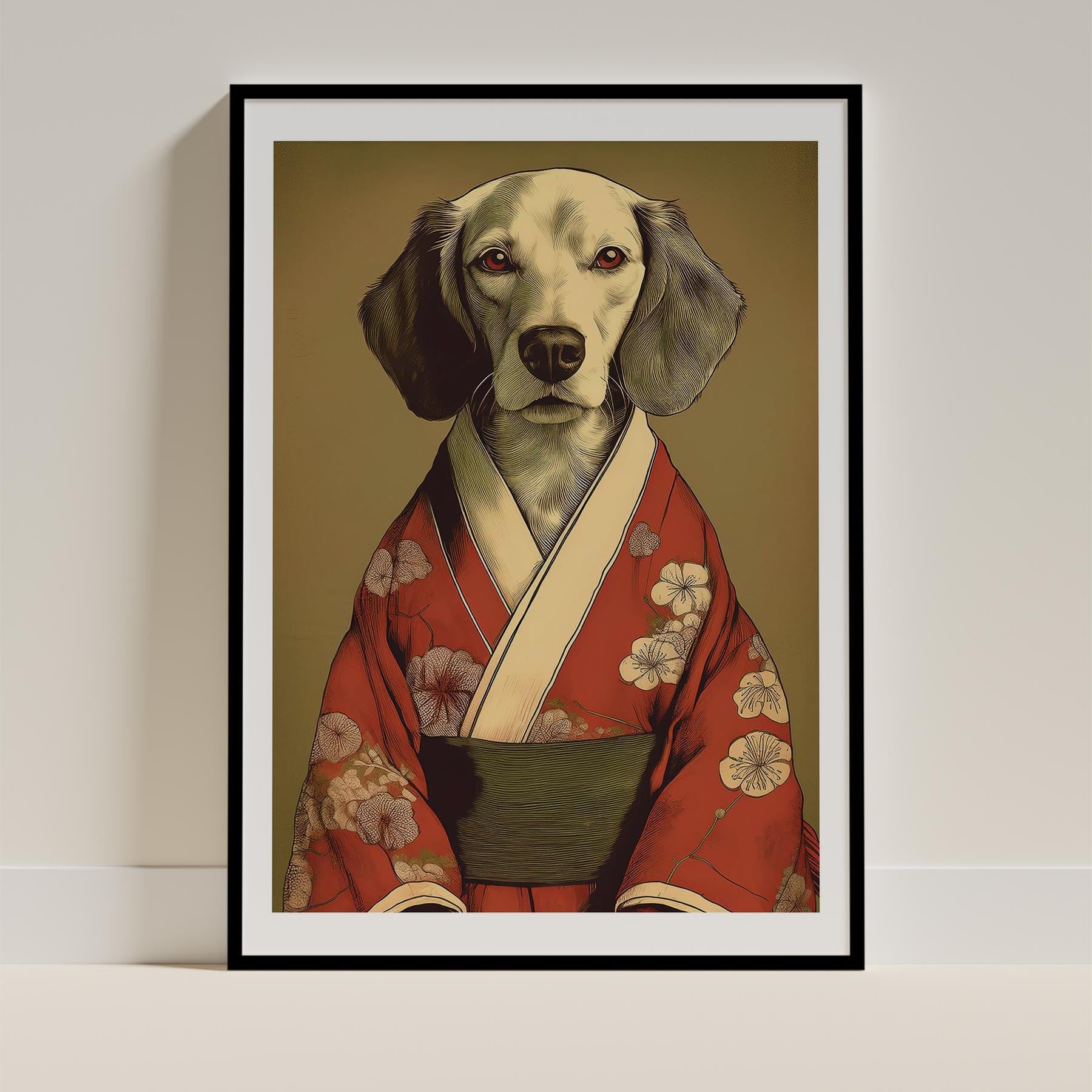 Curly Coated Retriever Japanse Kimono Dog Series image 0