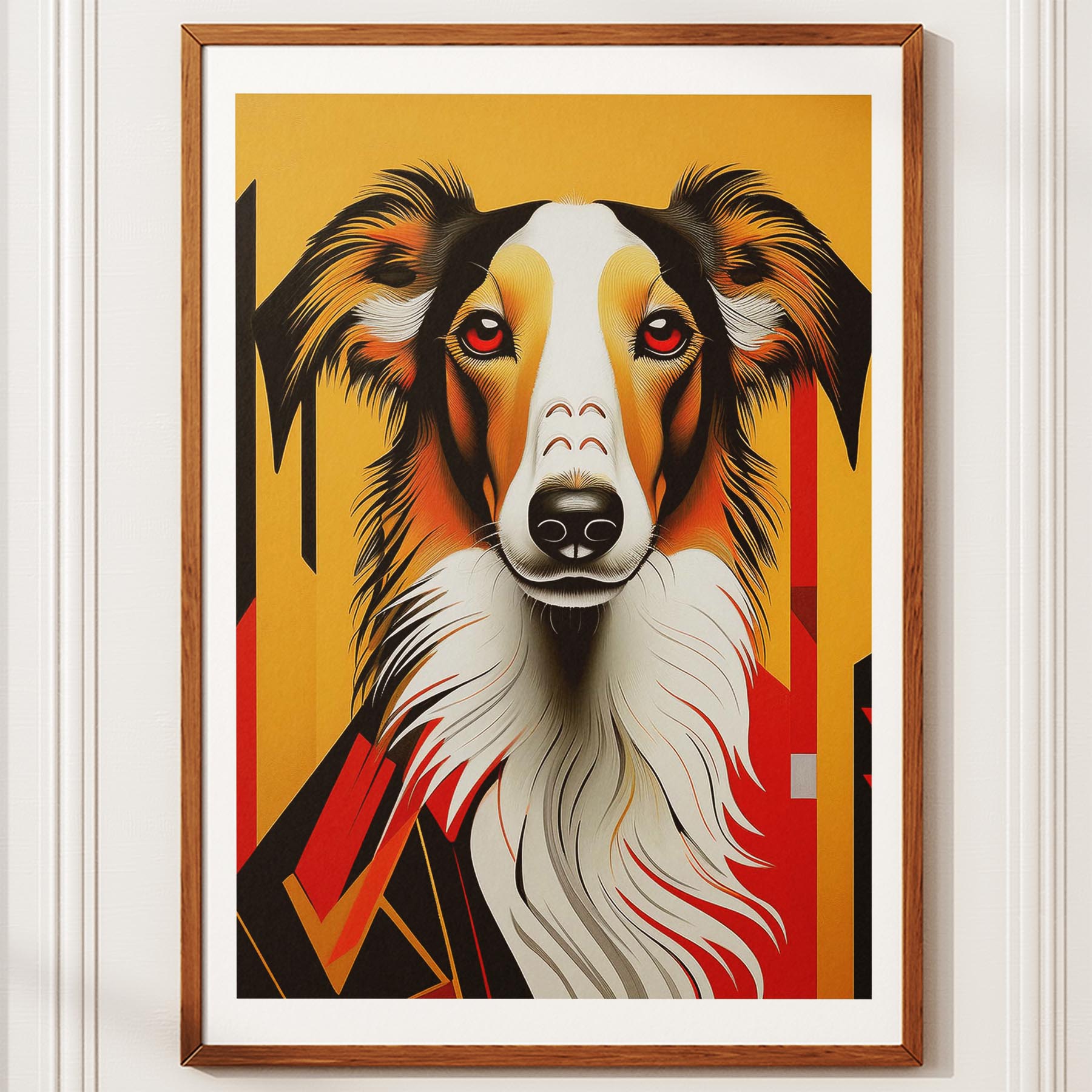 Borzoi Geometric Orange Series image 10