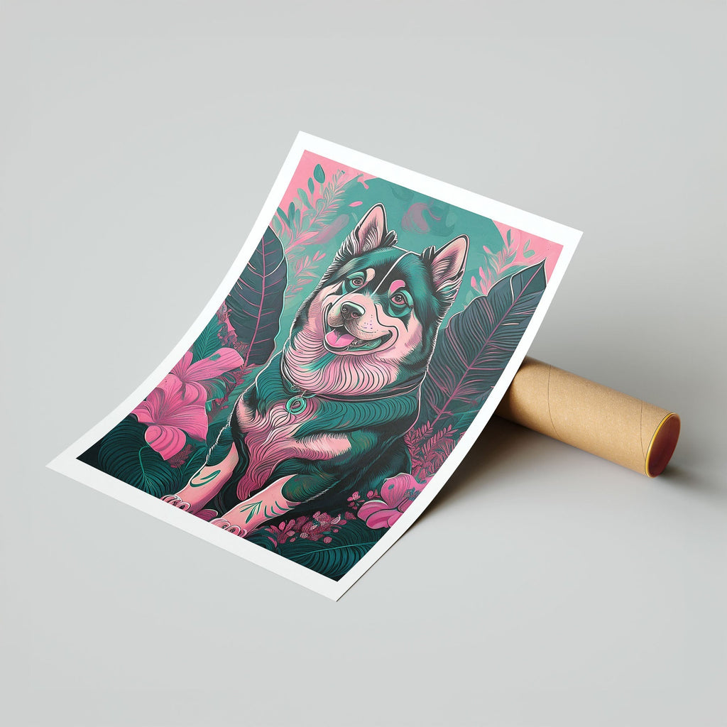 Alaskan Malamute 1 Flowery Dog image 7