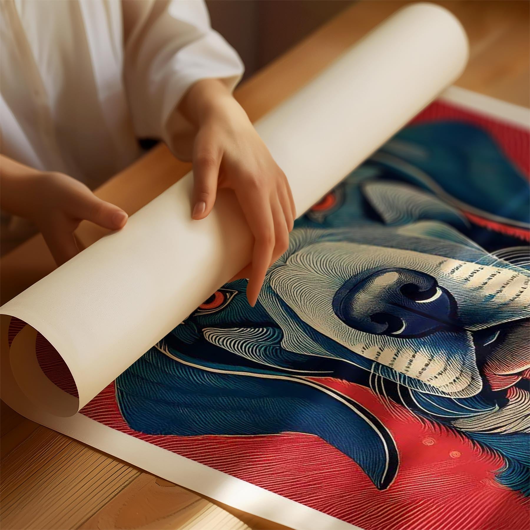 German Pointer Hokusai Japanese Inspired Dog Series image 1