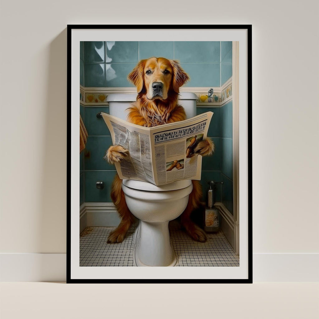 Golden Retriever Toilet Humour Dog Series 3 image 0