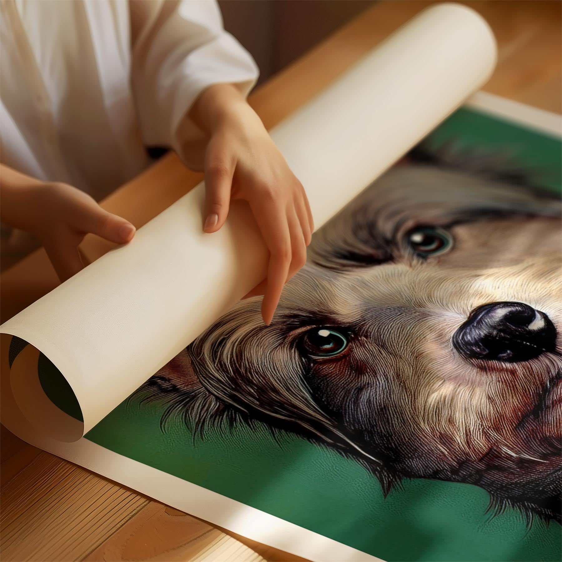 Australian Silky Terrier Green Painted Series image 1