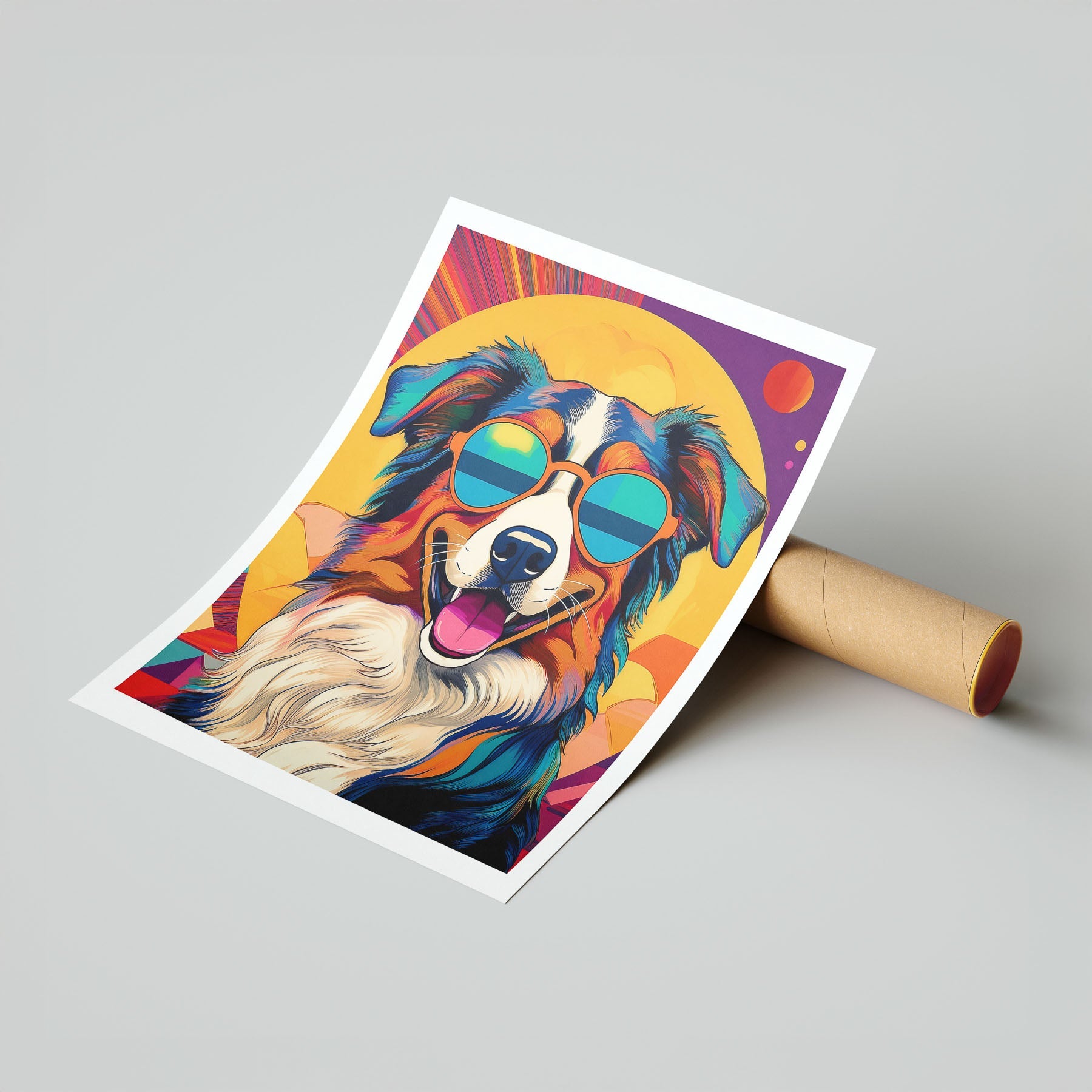 Australian Shepherd In Colourful Sunnies 1 image 7