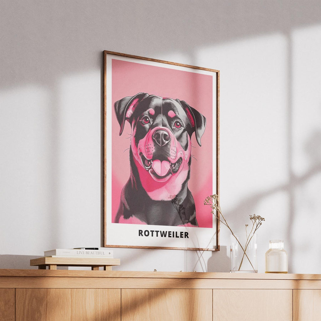 Rottweiler Pink and Black Dog Series 1 image 5