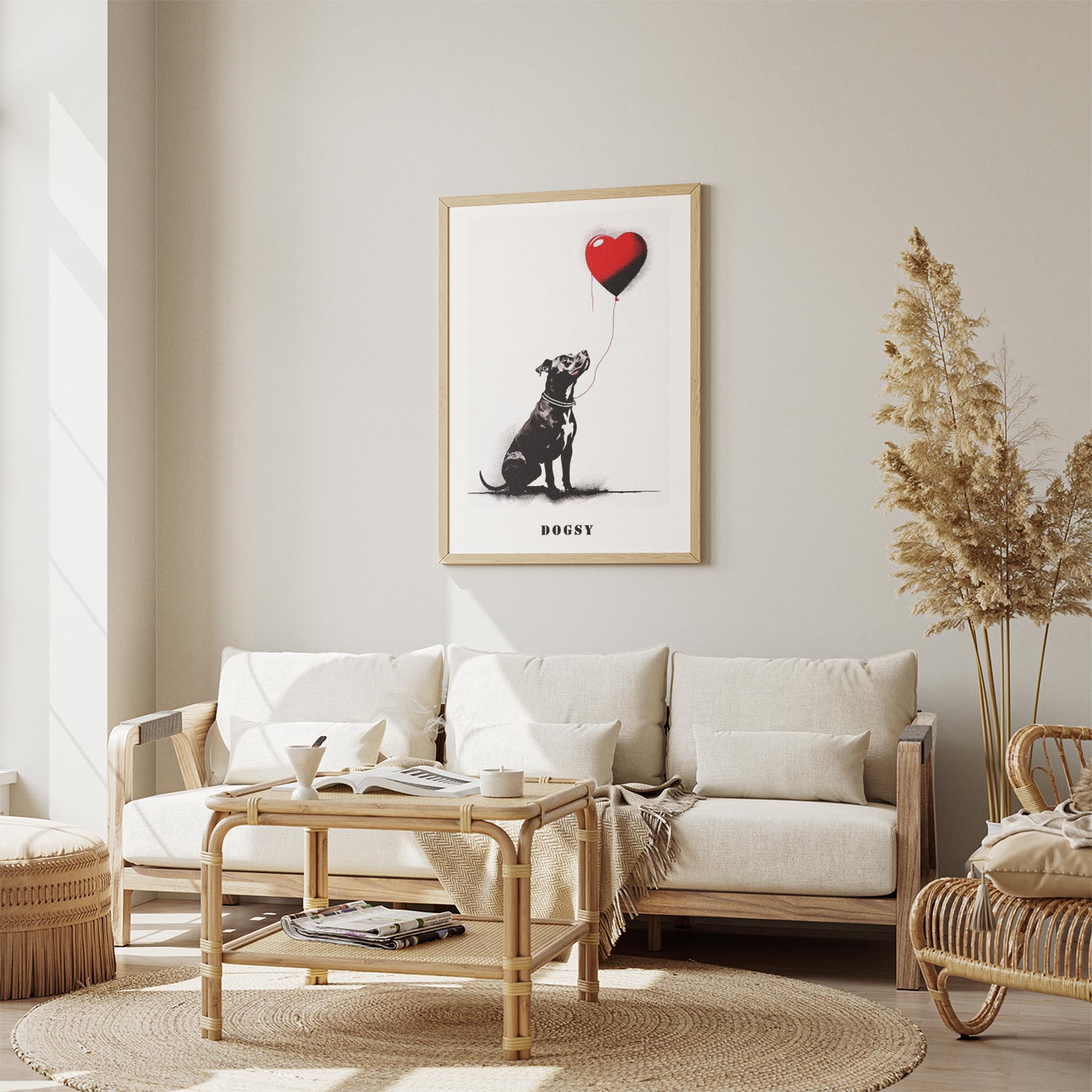 American Pitbull Terrier DOGSY Series inspired by the Art of Banksy with text Do image 2