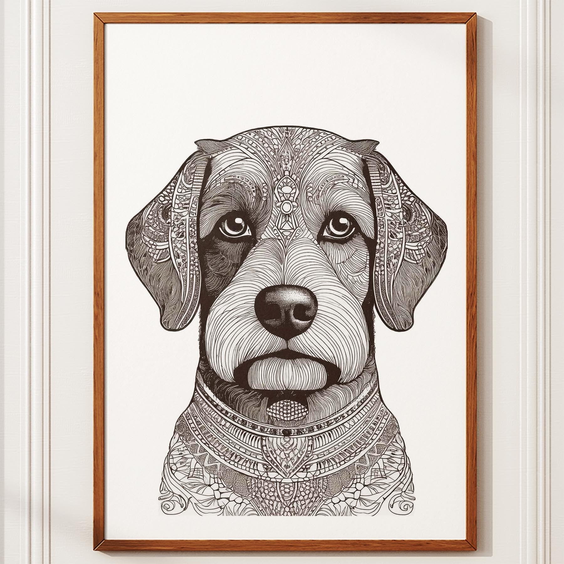 Havanese Mandala Black and White Dog Series image 10