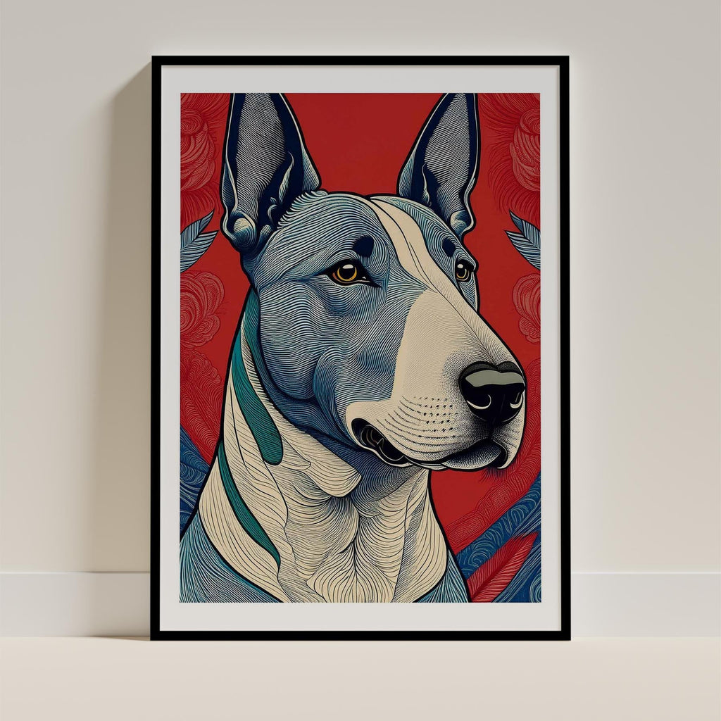 Bull Terrier Hokusai Japanese Inspired Dog Series 5 image 0