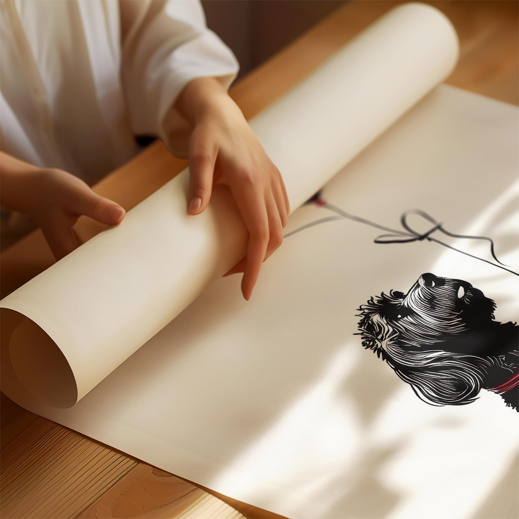 Spanish Water Dog DOGSY Series inspired by the Art of Banksy image 1