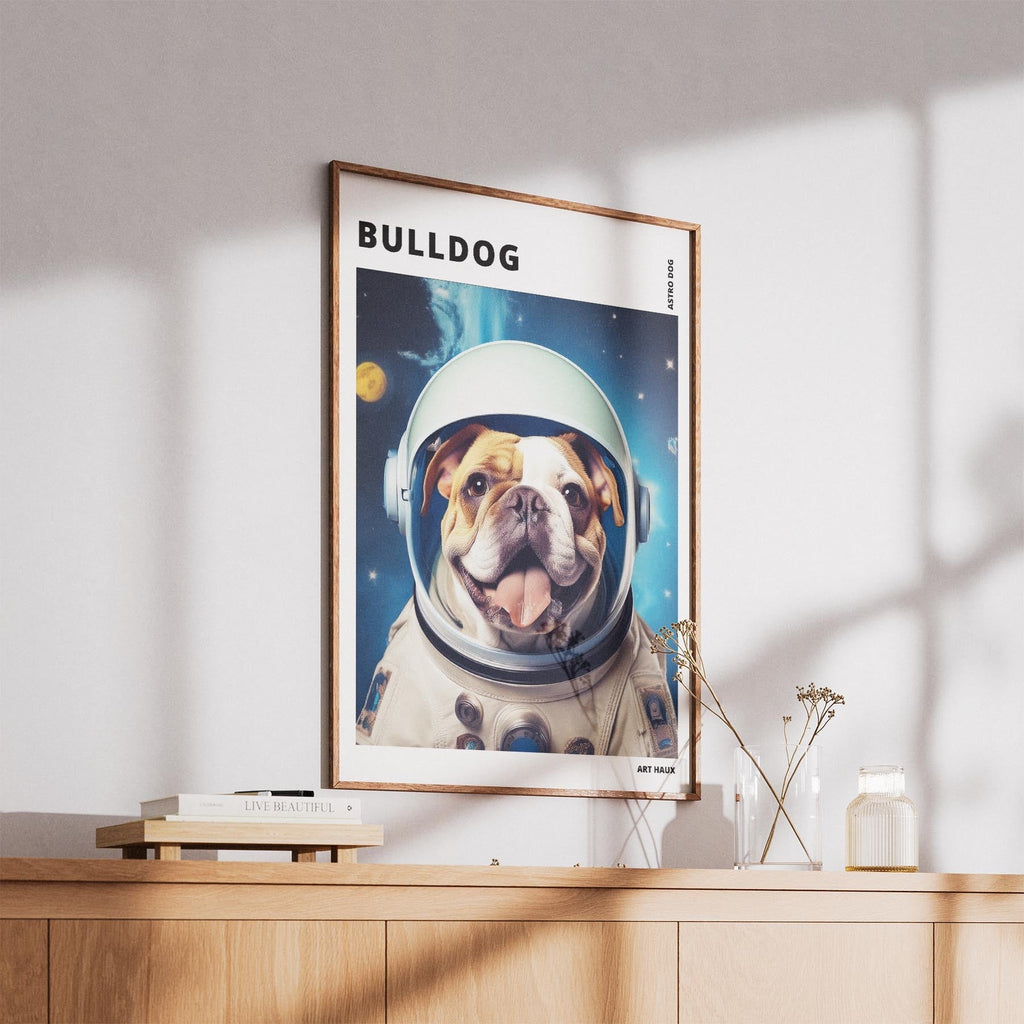 Bulldog Astronaut Dog Series with Text Astro Dog image 5