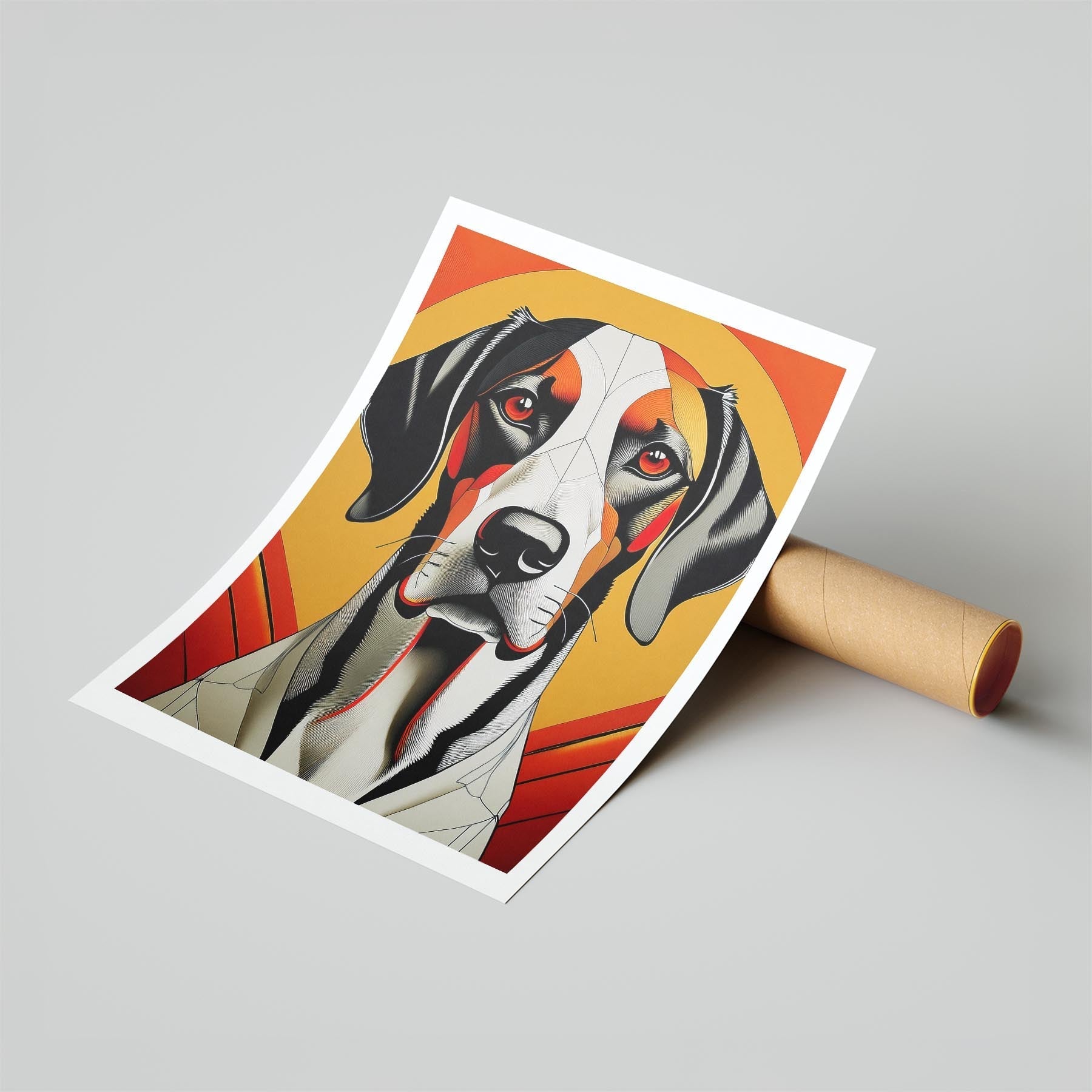 English Pointer Geometric Orange Series image 6