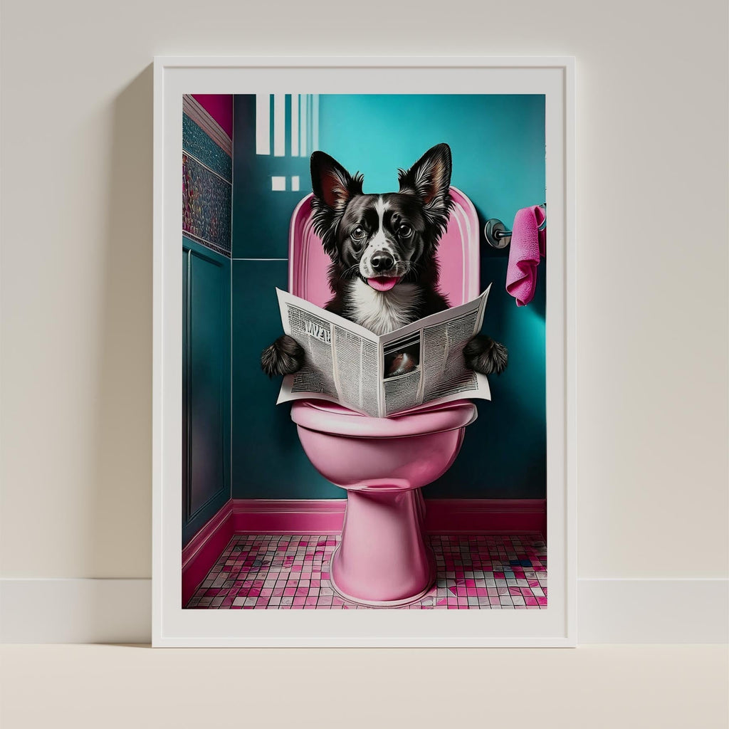 Chinese Crested Toilet Dogs PInk and Turquise image 9