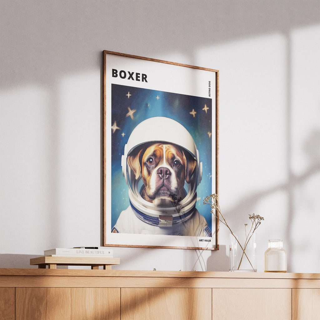 Boxer Astronaut Dog Series with Text Astro Dog image 5