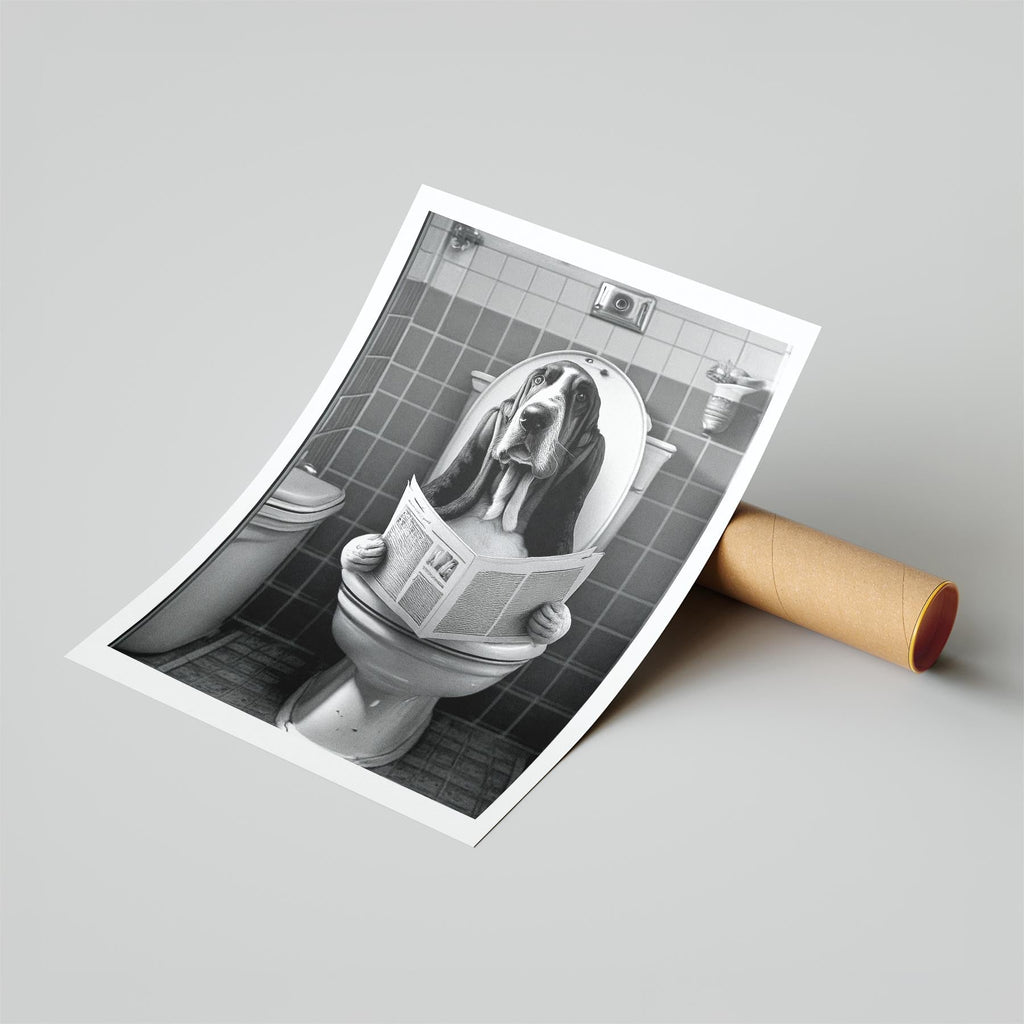 Basset Hound Toilet Humour Dog Series image 6