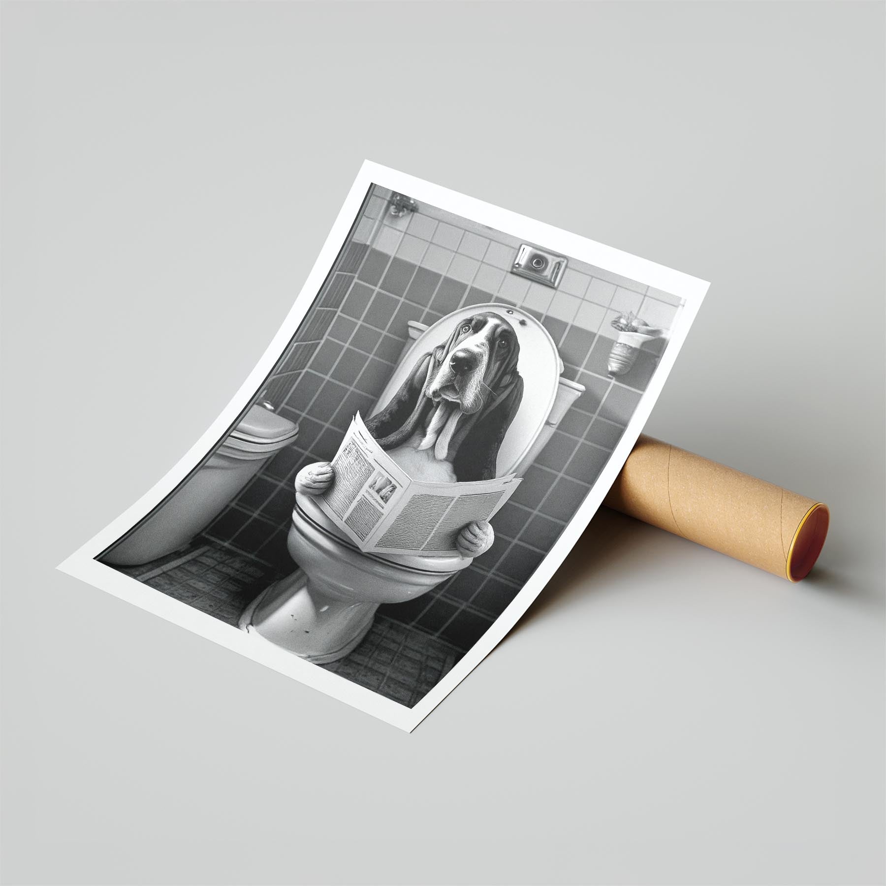 Basset Hound Toilet Humour Dog Series image 6