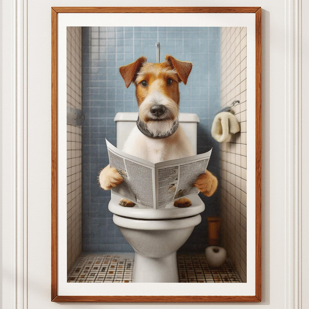 Fox Terrier Toilet Humour Dog Series image 10