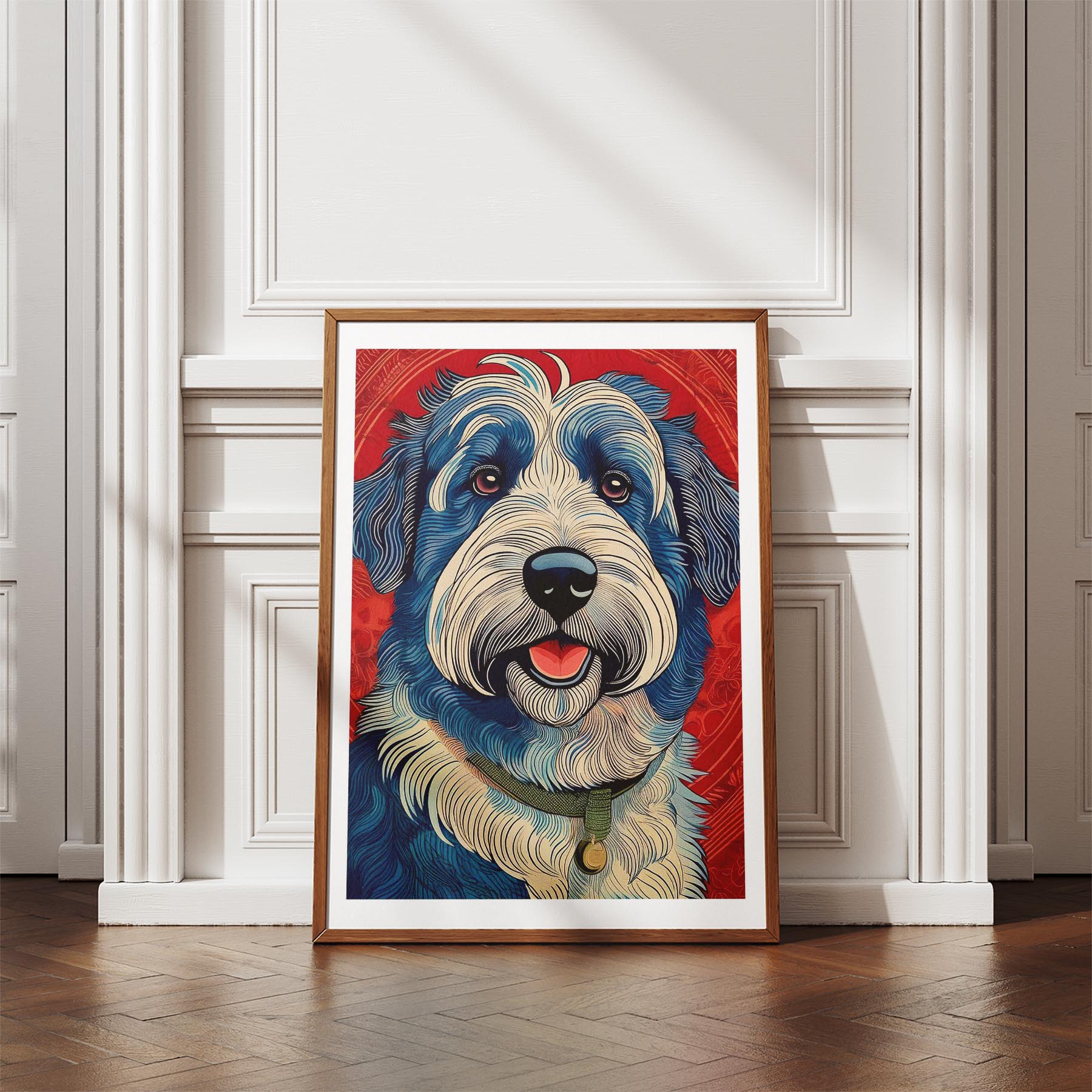 Old English Sheepdog Hokusai Japanese Inspired Dog Series 1 image 4