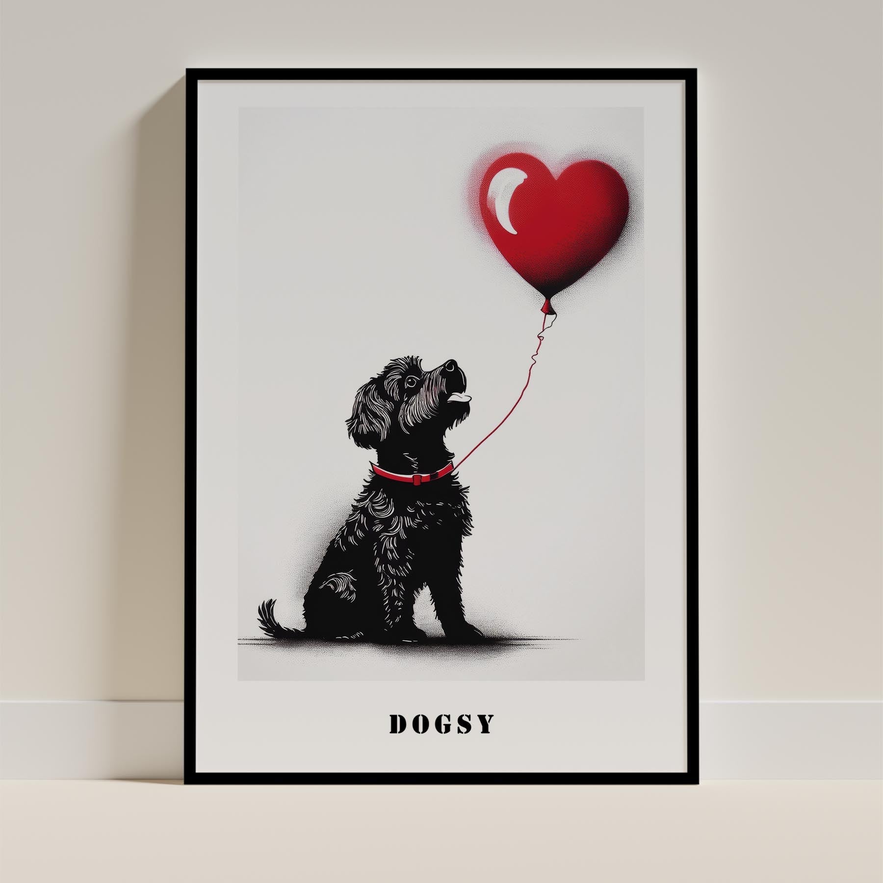 Bichon Frise DOGSY Series inspired by the Art of Banksy with text Dogsy image 11