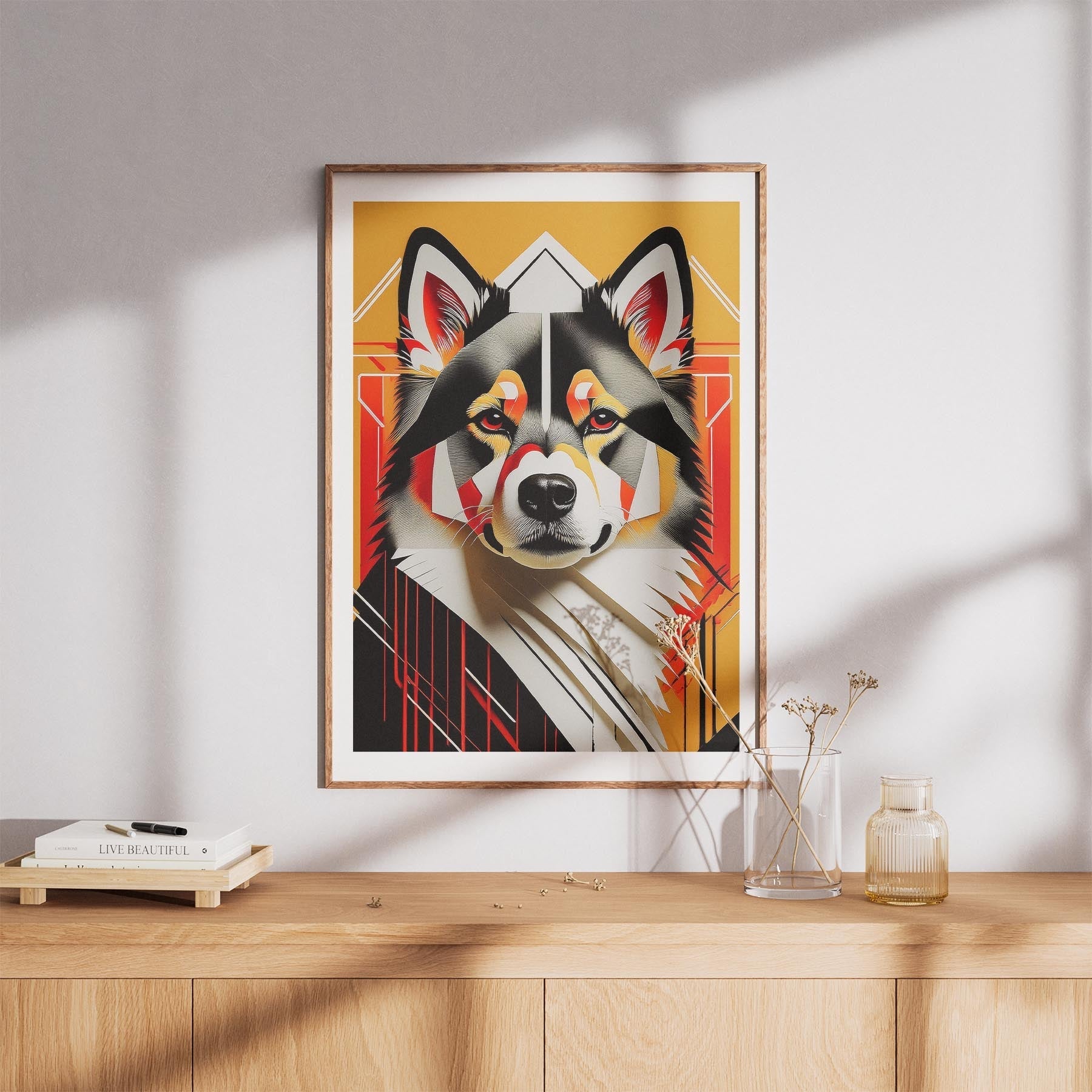 Finnish Lapphund Geometric Orange Series image 8