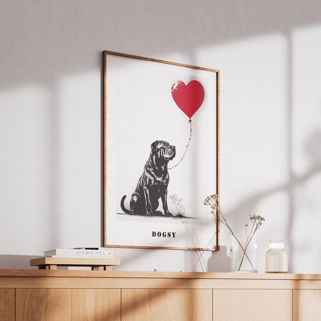 Shar Pei DOGSY Series inspired by the Art of Banksy with text Dogsy image 5