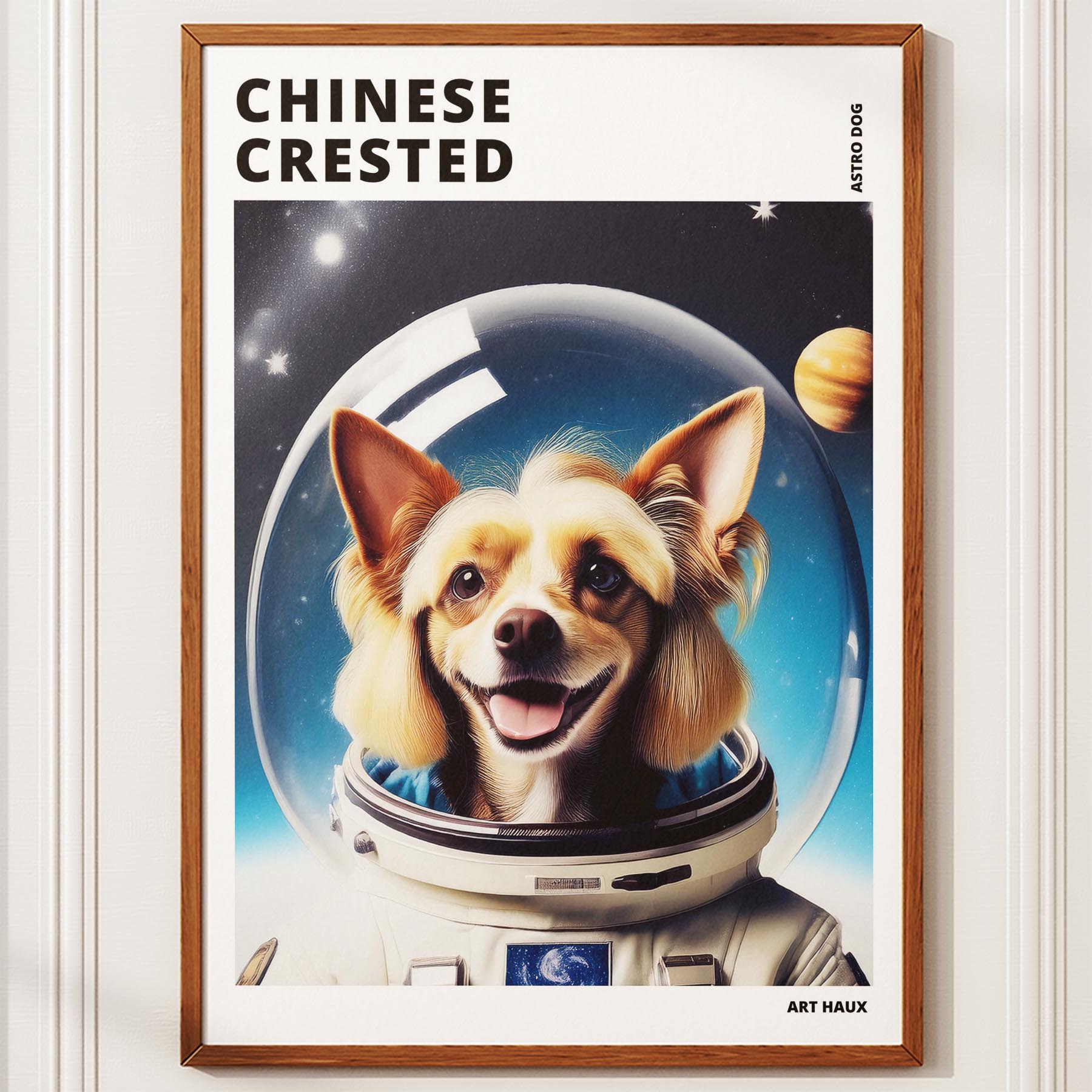Chinese Crested Astronaut Dog Series with Text Astro Dog image 10