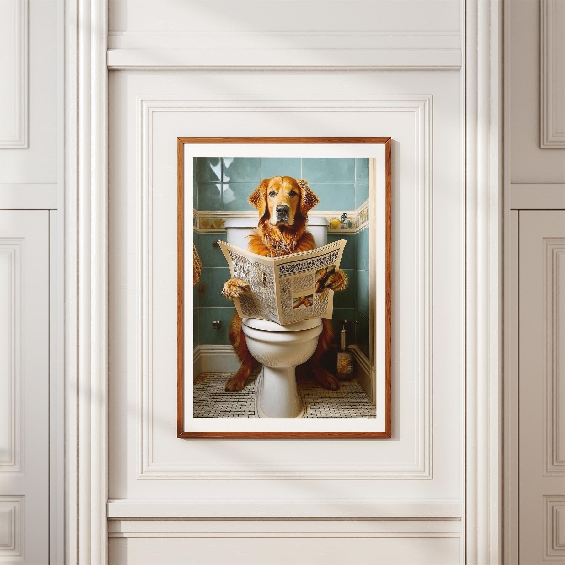 Golden Retriever Toilet Humour Dog Series 3 image 3