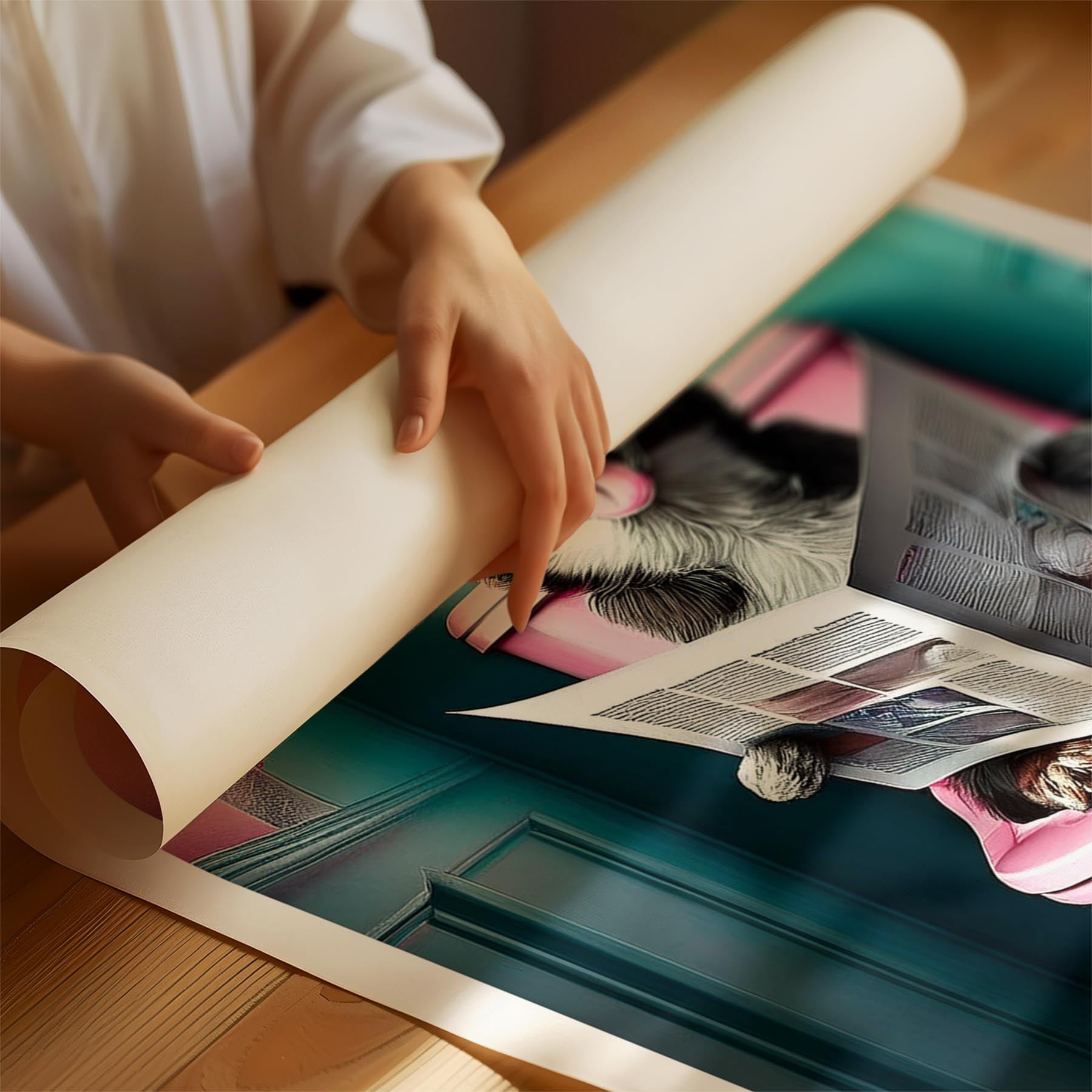 Maremma Toilet Dogs PInk and Turquise image 1