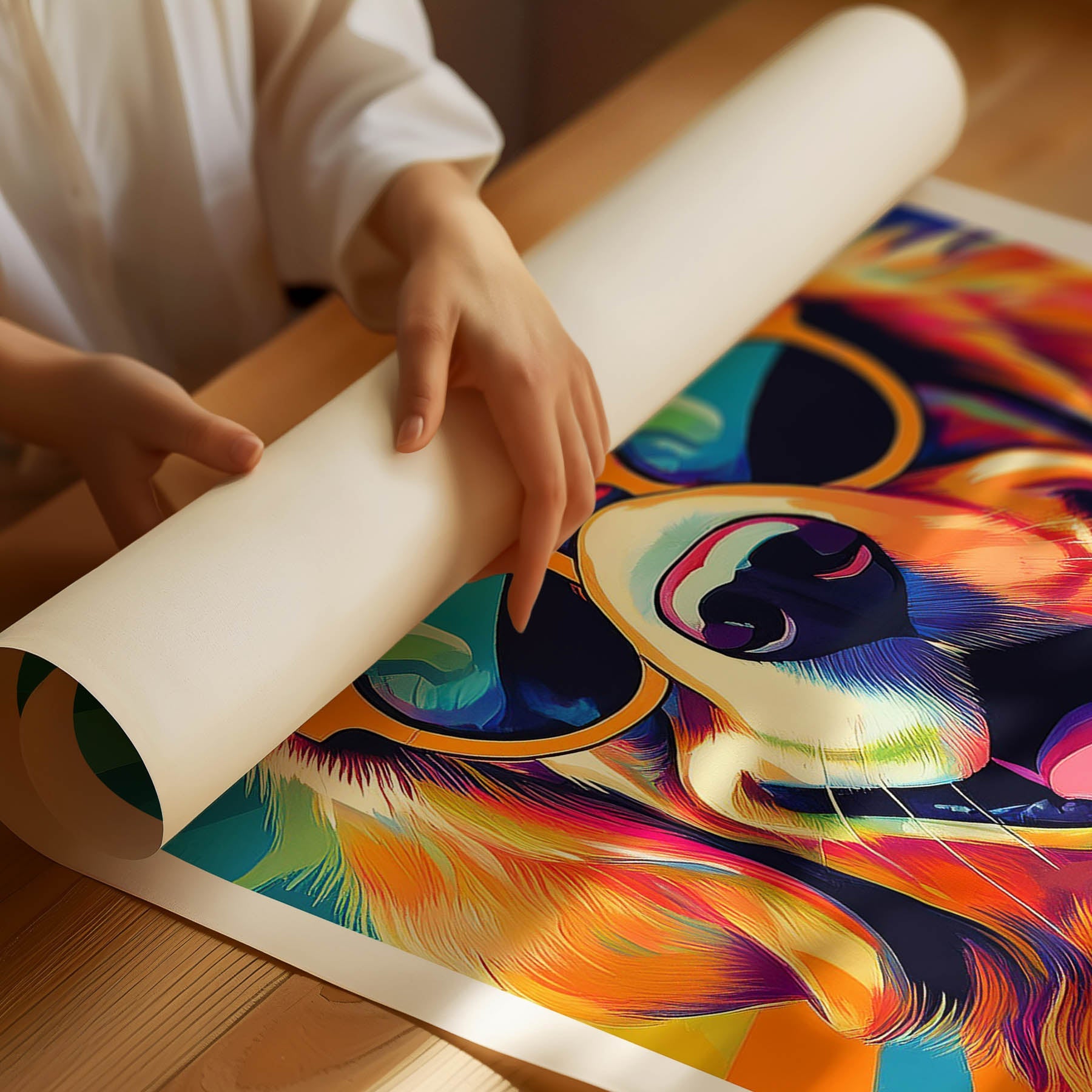 Golden Retriever In Colourful Sunnies 1 image 3