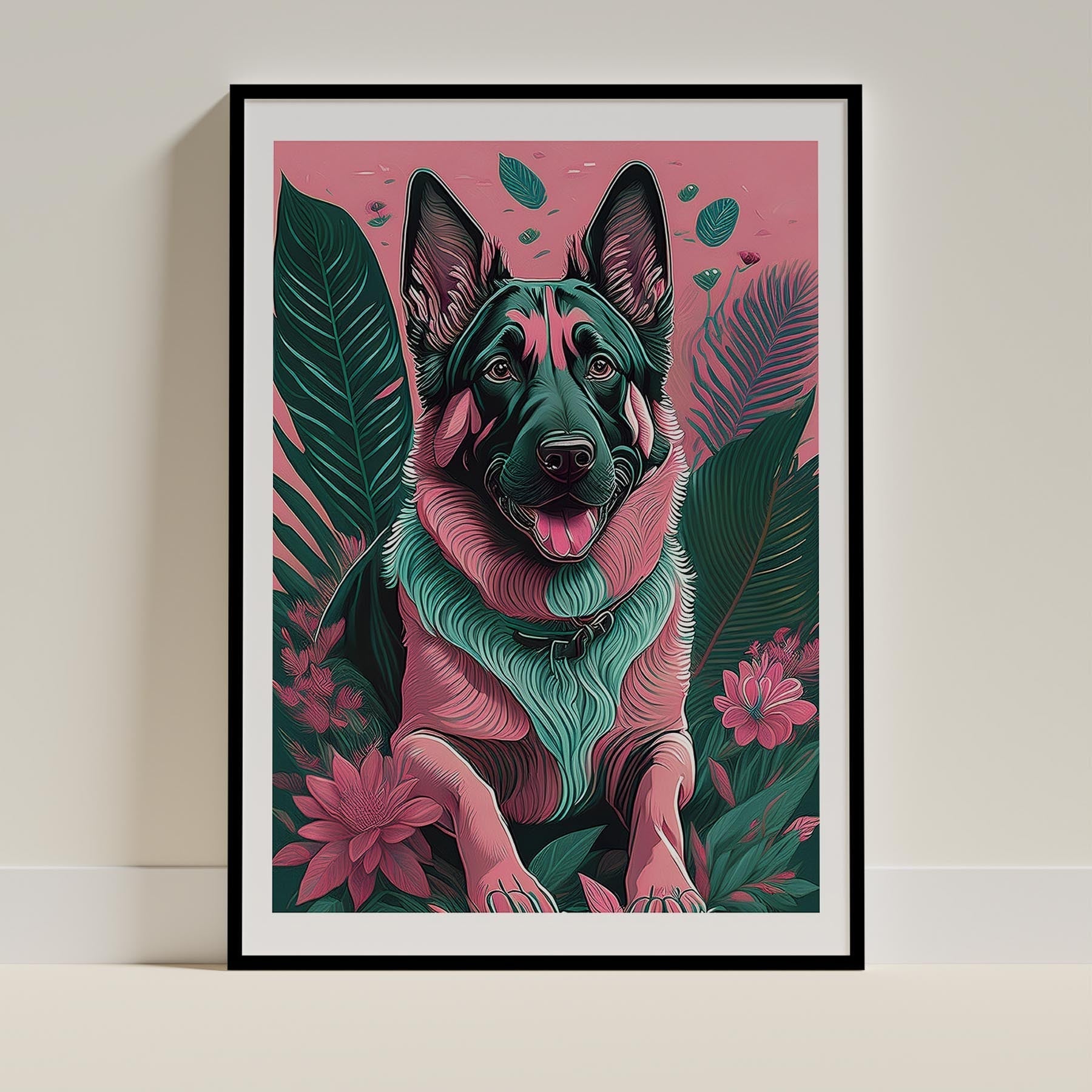 German Shepherd Flowery Dog image 0