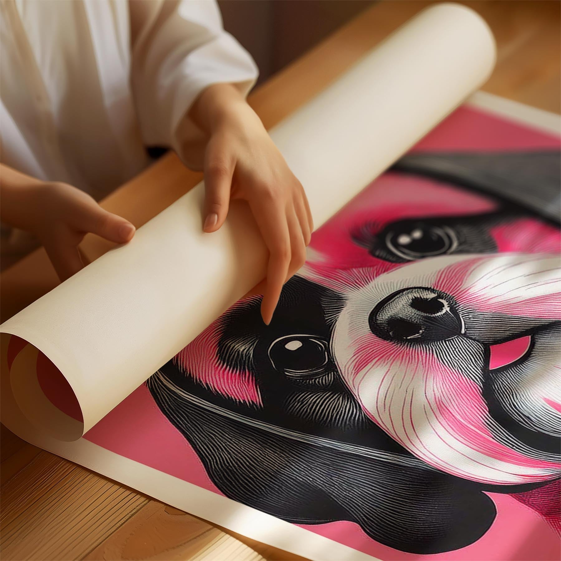 Shih Tzu Pink and Black Dog Series 1 image 1