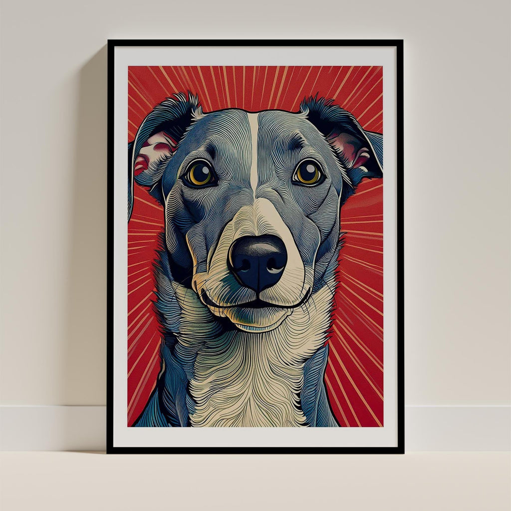 Whippet Hokusai Japanese Inspired Dog Series image 0
