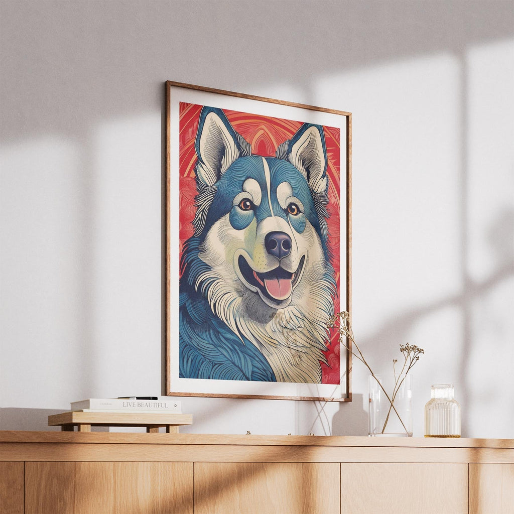 Alaskan Malamute Hokusai Japanese Inspired Dog Series 1 image 5