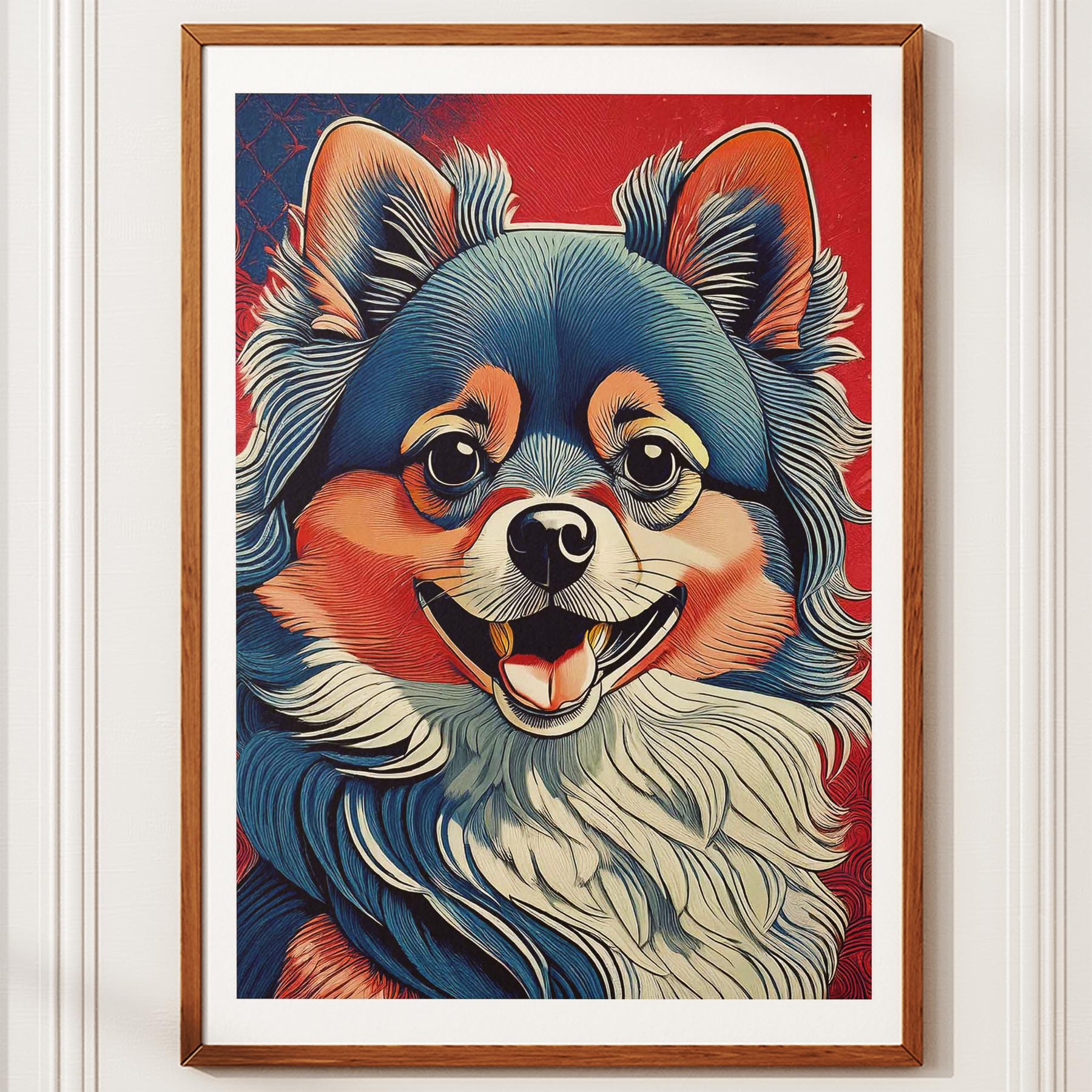 Pomeranian Hokusai Japanese Inspired Dog Series image 10